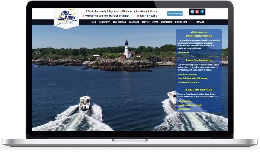 Client Spotlight: Port Harbor Marine - web design - digital marketing