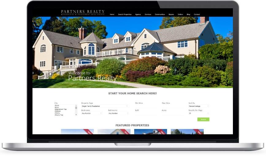 Client Spotlight: Partners Realty, LLC - web design - digital marketing